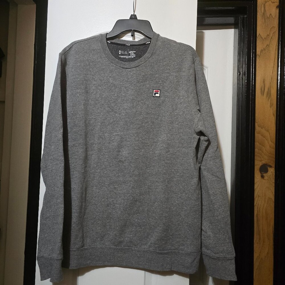 Fila Men's Casual Light Grey Crewneck Sweater Size Medium